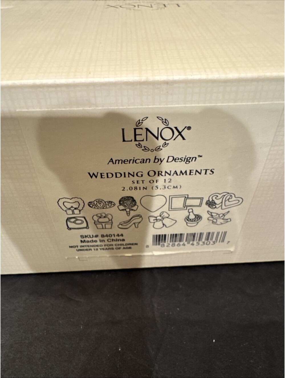 Lenox Wedding Miniature Ornaments Set 12 Bridal Bouquet Dove Heart Bell 2” Each